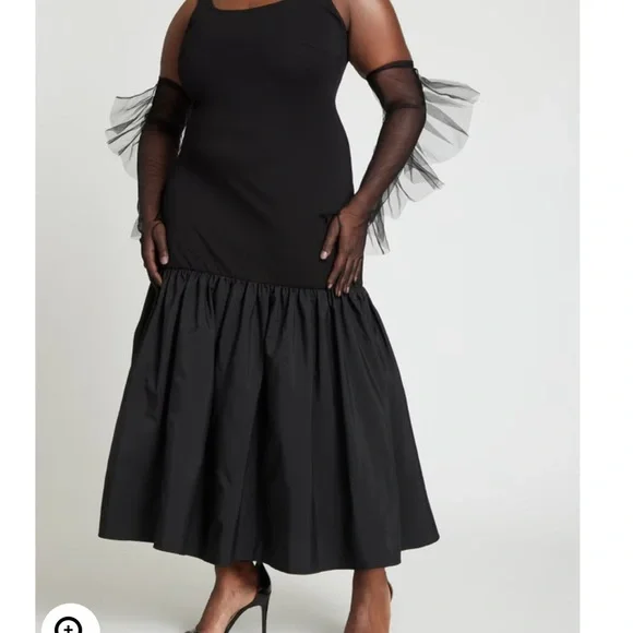 Eloquii | Dresses | Eloquii Drop Waist Dress With Taffeta Skirt | Poshmark